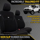 Razorback 4x4 GP4 Standard Neoprene 2x Front Seat Covers suitable for a Toyota Landcruiser 79 Series Dual
