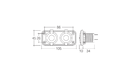 NARVA Dual Flush Mount ACC/ACC Socket Black 81027BL