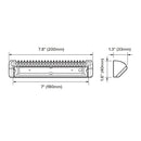 Dreamlighting LED Awning Light with Heavy Duty-200mm-White Shell, DC12V, Cool White/Amber