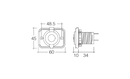NARVA Flush Mount Engel Socket Black 81132BL