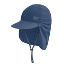 Ocean & Earth Sunbreaker Kid's Stiff Peak Surf Cap with Neck Flap (Navy Blue)