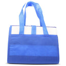 Mirage 75 x 150cm Blue and White Stripe Foldable Woven Beach Mat