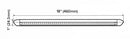 Dreamlighting LED Slimline Awning Light - Black Shell - 460mm, DC12V, Cool White