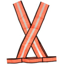 Orange Reflective Slip-on Safety Cross Vest for Bikes and Motorcycles