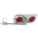 Proseries Rectangular Handlebar Mounted Bike Mirror with Reflectors