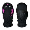 XTM Black Kitty Cat Puppet Kids Winter Snow Mittens