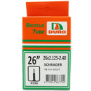 Duro 26" x 2.125 - 2.40 Bicycle Tyre Tube for 26 Inch Bike Tyres Schrader Valve