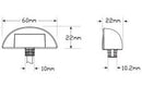 LED Autolamps 60BLM Licence Lamp 12-24 Volt, Twin Blister