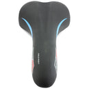 Endzone Slim Vinyl Bike Seat/Saddle with Comfort Foam and Clamp Black/Blue