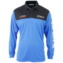 Jetpilot Venture Men's Long Sleeve Fishing Polo Shirt (Black-Blue)
