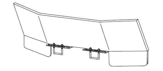 D-Flector Camper Standard Stone Guard 1800mm - Angled (High-Strength Performance Steel)