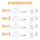 Canvas Bell Tent - 3m/4m/5m/6m