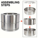 Stainless Steel Smokeless Fire Pit - Enhance Your Outdoor Ambiance