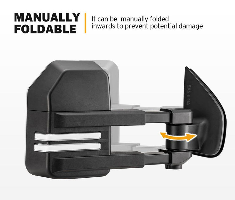 SAN HIMA Extendable Towing Mirrors Gen2 for Holden Colorado7 MY2013-MY2016 with Indicator