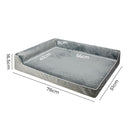 Pawz Orthopedic Dog Bed Memory Foam Cushion Cat Calming Mattress Washable M Grey