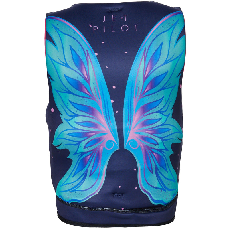 Jetpilot Cause Kids/Girl's Neoprene Life Jacket Vest (Navy Blue Wings)