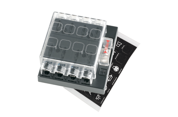 NARVA 8 Way Fuse Block - With Cover 54433