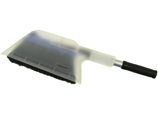 Camco Adjustable Broom With Clip On Dust Pan