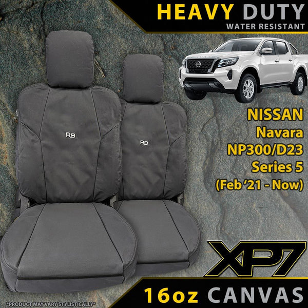 Nissan Navara NP300 Series 5 Heavy Duty XP7 Canvas 2x Front Seat Covers (Available)
