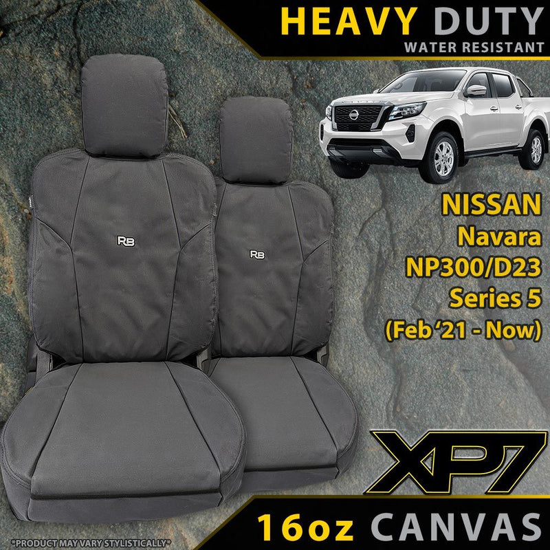 Nissan Navara NP300 Series 5 Heavy Duty XP7 Canvas 2x Front Seat Covers (Available)