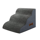 Pawz 3 Steps Pet Stairs Dog Ramp High Density Foam Non-Slip Ladder for Bed Sofa