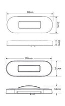 LED Autolamps 86ARM Side marker 12-24V, Blister Pack