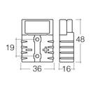 Narva 57200RBL Heavy-Duty 50 AMP Connector Housing Red