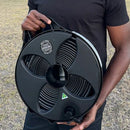 FLAT-OUT 9m Sullage Hose on Black Multi-Reel 25mm