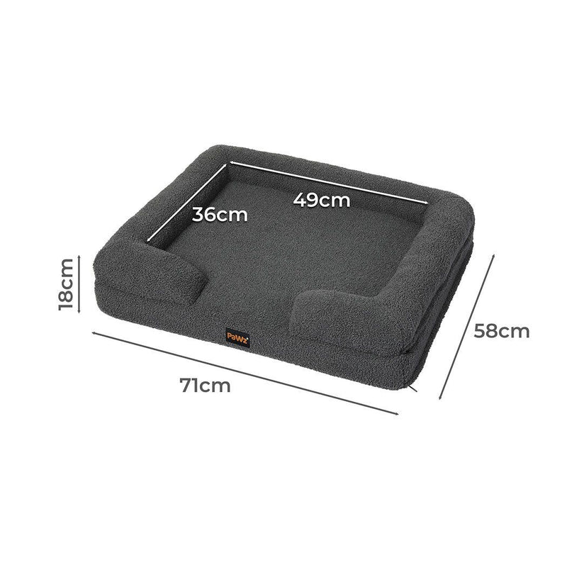PaWz Memory Foam Pet Sofa Bed Cushion Dog Cat Mattress Washable Removable