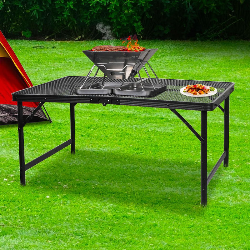 Levede Grill Table BBQ Camping Tables Outdoor Foldable Aluminium Portable L