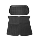 Manan Tesla Model Y Floor Mats Front Rear Trunk Anti-Slip 2020-2022 Car Carpets