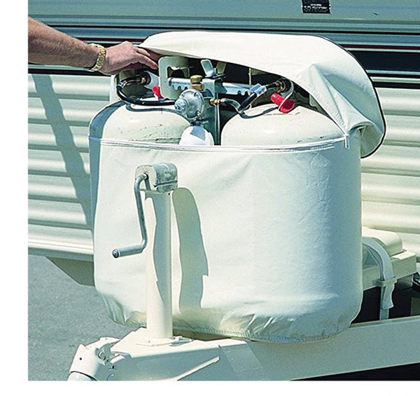 DOUBLE 9KG GAS BOTTLE COVER - WHITE