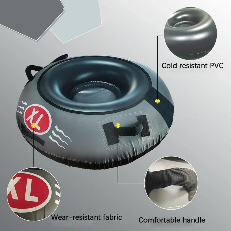 Winter Sports Inflatable Snow Tube with Nylon Cover