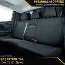 Nissan Patrol Y62 Ti-L GP6 Premium Neoprene 2nd Row Seat Covers