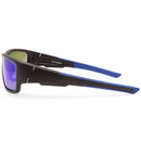 North Beach Luxy Satin Black/Ice Blue Mirror Polarised Men's Sunglasses