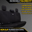 Razorback 4x4 GP4 Standard Neoprene Rear Row Seat Covers suitable for a Toyota Landcruiser 100/105 Series GXL, GXV & RV