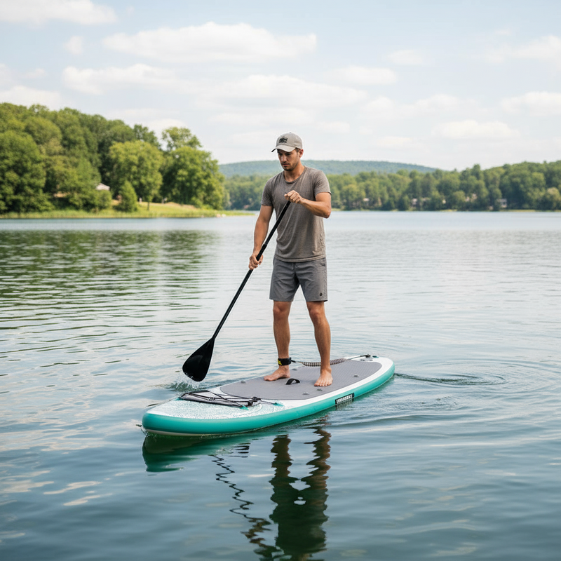 Inflatable Stand Up Paddle Board – With Kayak Seat, Pump & Paddle