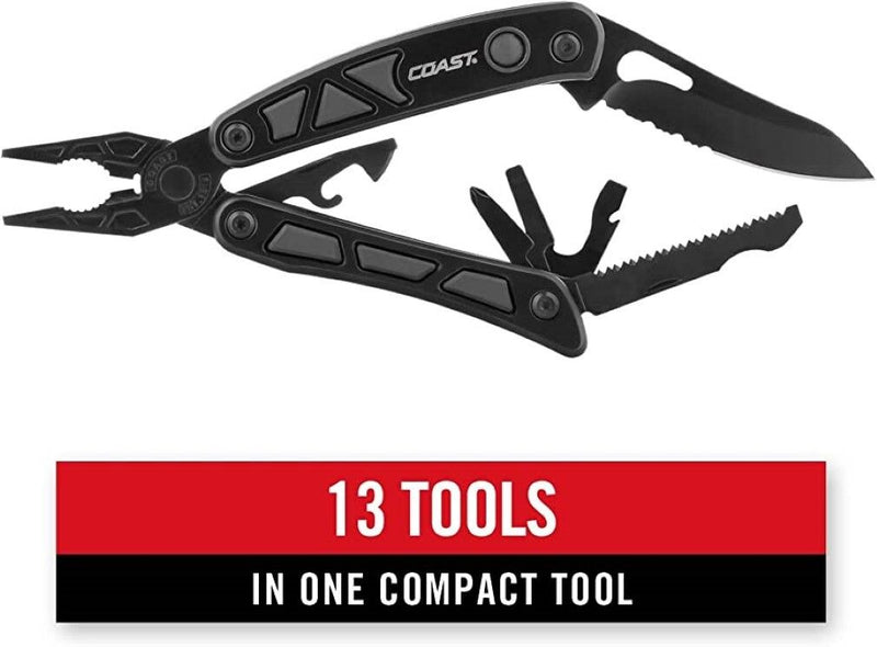 Coast LED155 Multi-Tool - 13 in One Multipurpose Spring Loaded Pliers
