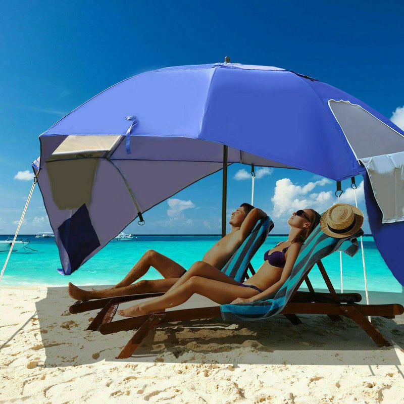 Large Beach Umbrella with Side Walls