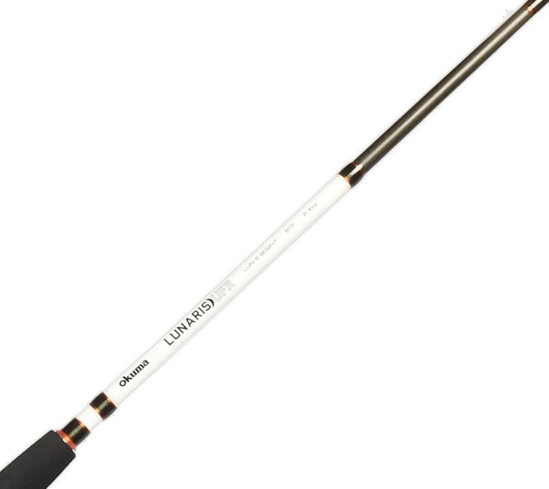 8ft Okuma Lunaris 2-4kg Spin Rod - 2 Piece Fishing Rod with Glowing Nibble Tip