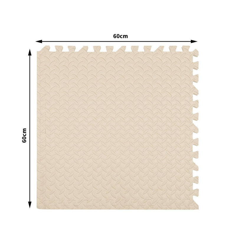 Bopeep EVA Foam Kids Play Mat Floor Kid Crawling Interlocking Home White 60x60