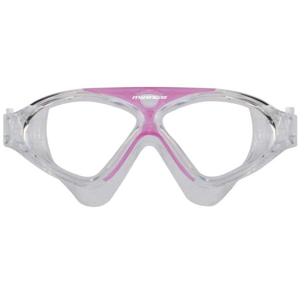 Mirage Lethal Junior Pink Full Size Kids Swimming Goggles with Ear Plugs