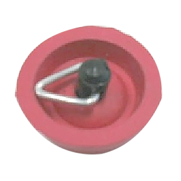 25mm Red Rubber Sink Plug with pull shackle