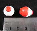 4 X 1/2 Inch Red and White Push Button Fishing Floats