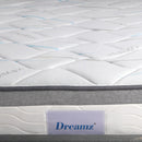 Dreamz Spring Mattress Bed Pocket Tight Top Foam Medium Firm King Size 25cm