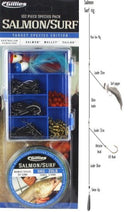 Gillies Salmon/Surf Tackle Pack - 102 Piece Assorted Tackle Kit With Fishing Line