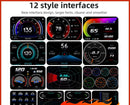 AD Digital Car HUD GPS OBD2 Head Up Display with Slope Meter Black