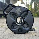 FLAT-OUT 6m Sullage Hose on Black Compact-Reel 25mm