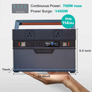 Power Station 700W with 140W Solar Panels