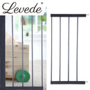 Levede Baby Safety Gate Adjustable Pet Stair Barrier 30cm Door Extension Black